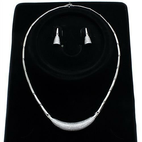 LUMIÈRE Rhodium Jewelry Set – AAA Zircon Brilliance