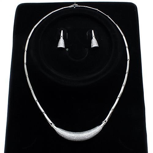 LUMIÈRE Rhodium Jewelry Set – AAA Zircon Brilliance