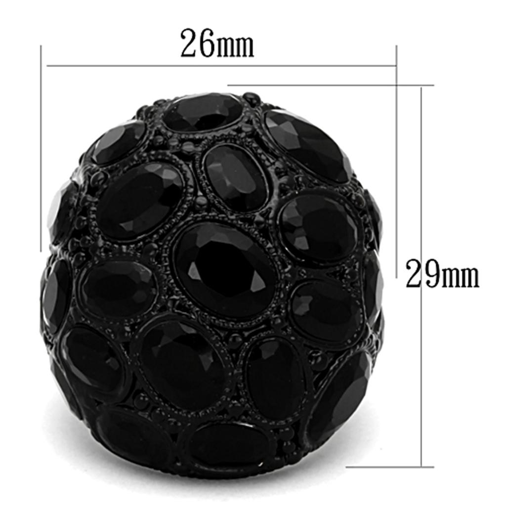 NOIR Statement Ring – Ruthenium Jet Edition