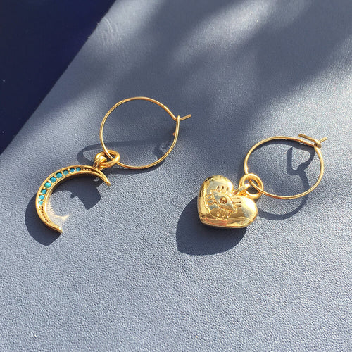 MOONLIT HEART Earrings by DalyaNis