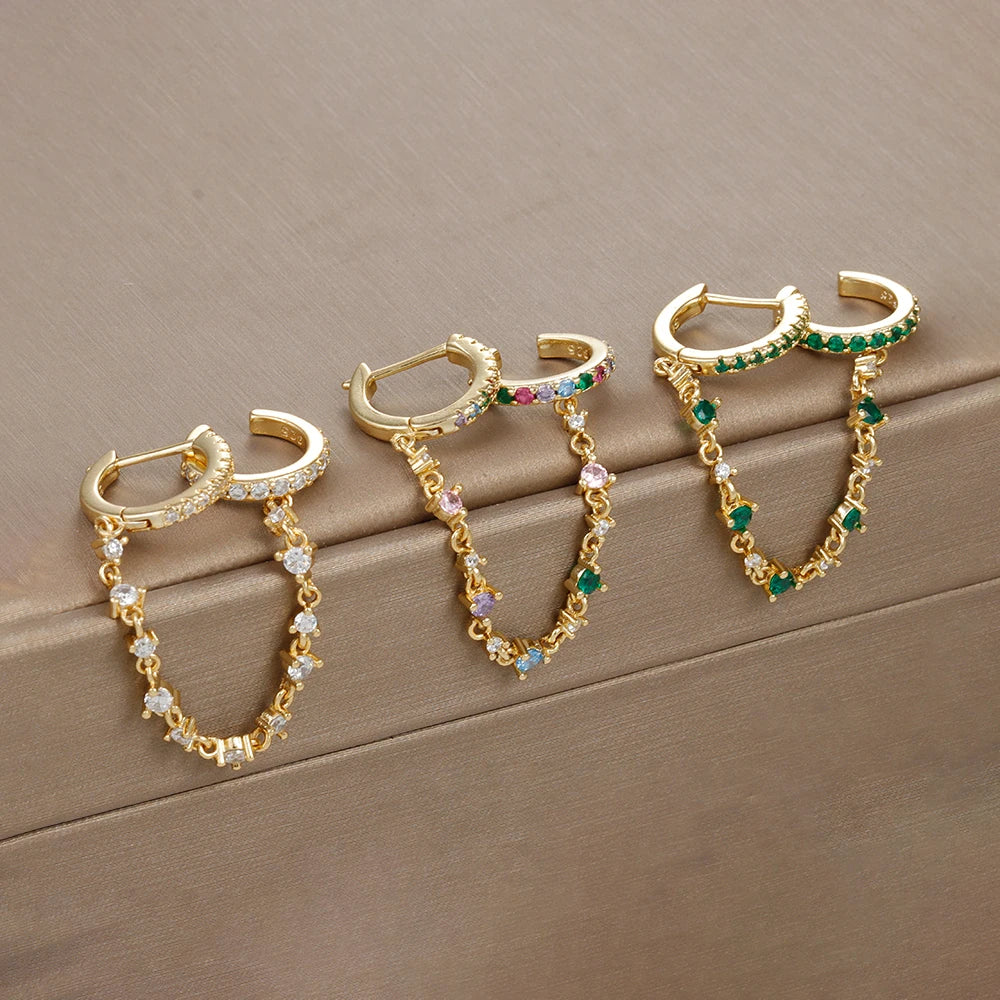 LUNA Glow Chain Earrings by DalyaNis