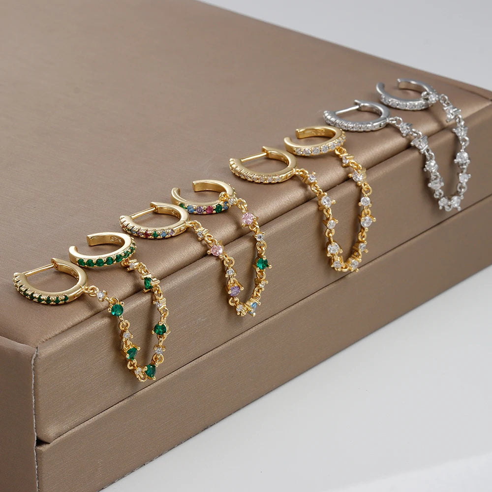 LUNA Glow Chain Earrings by DalyaNis