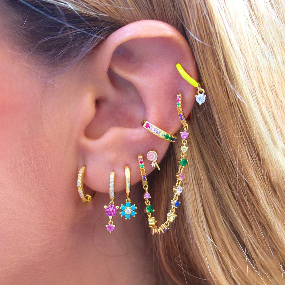 LUNA Glow Chain Earrings by DalyaNis