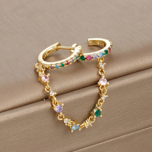 LUNA Glow Chain Earrings by DalyaNis