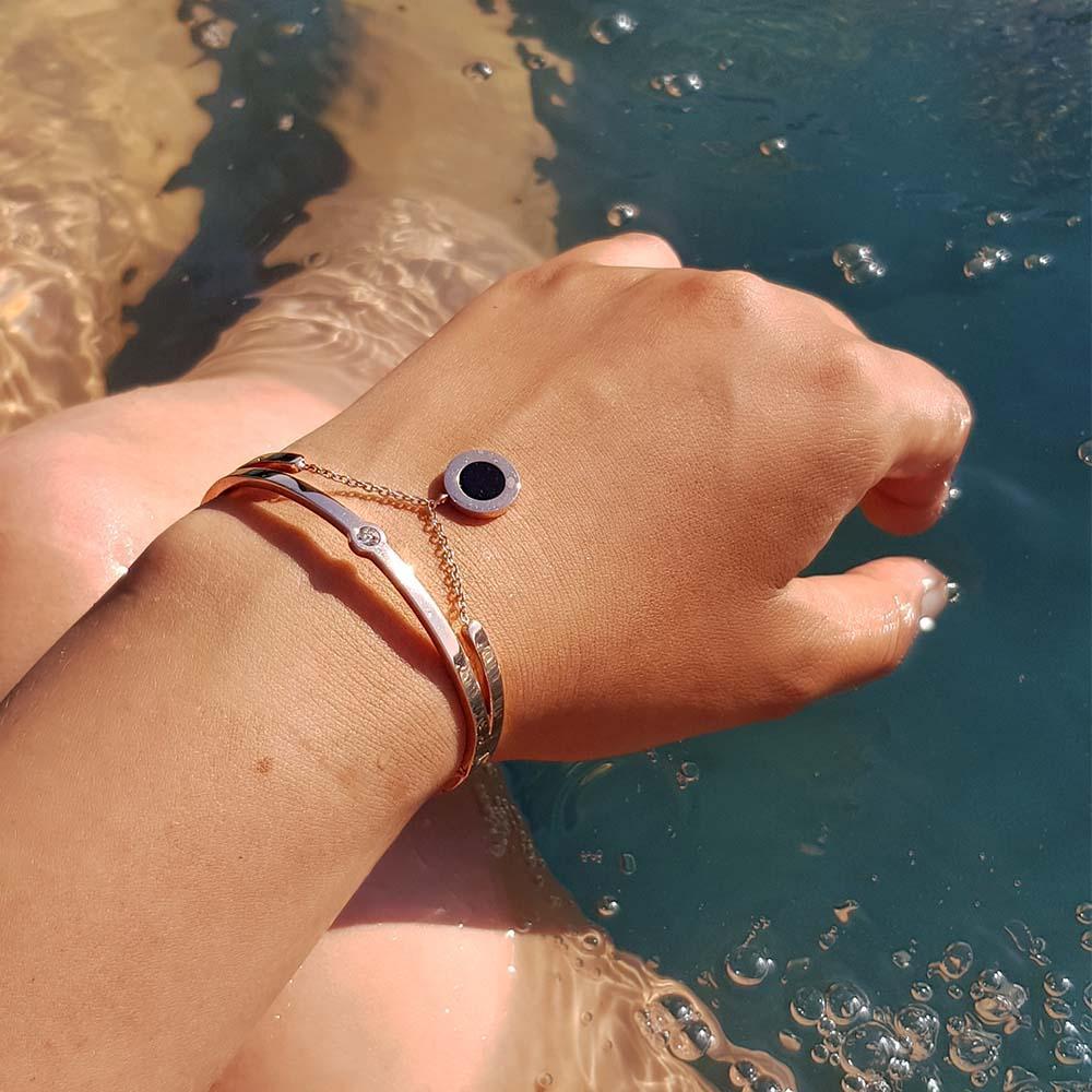 Rosé Harmony Bangle by DalyaNis