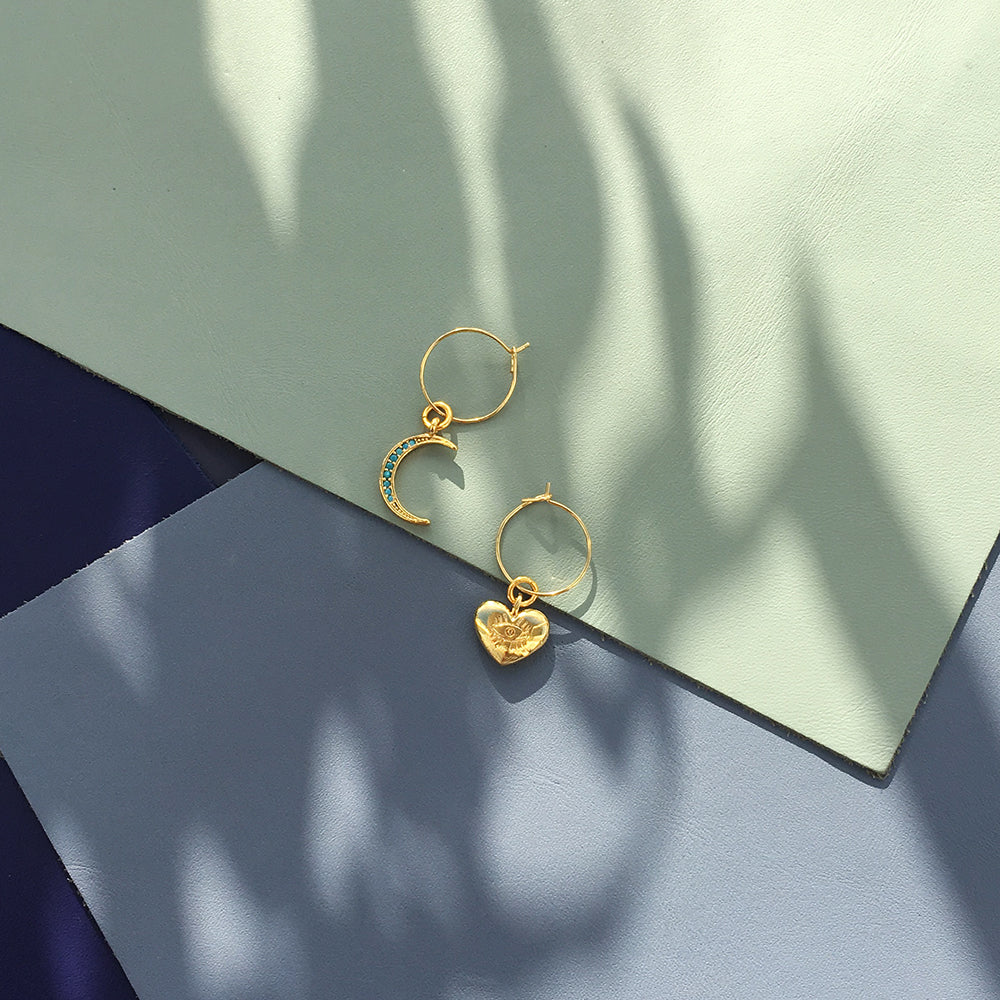 MOONLIT HEART Earrings by DalyaNis