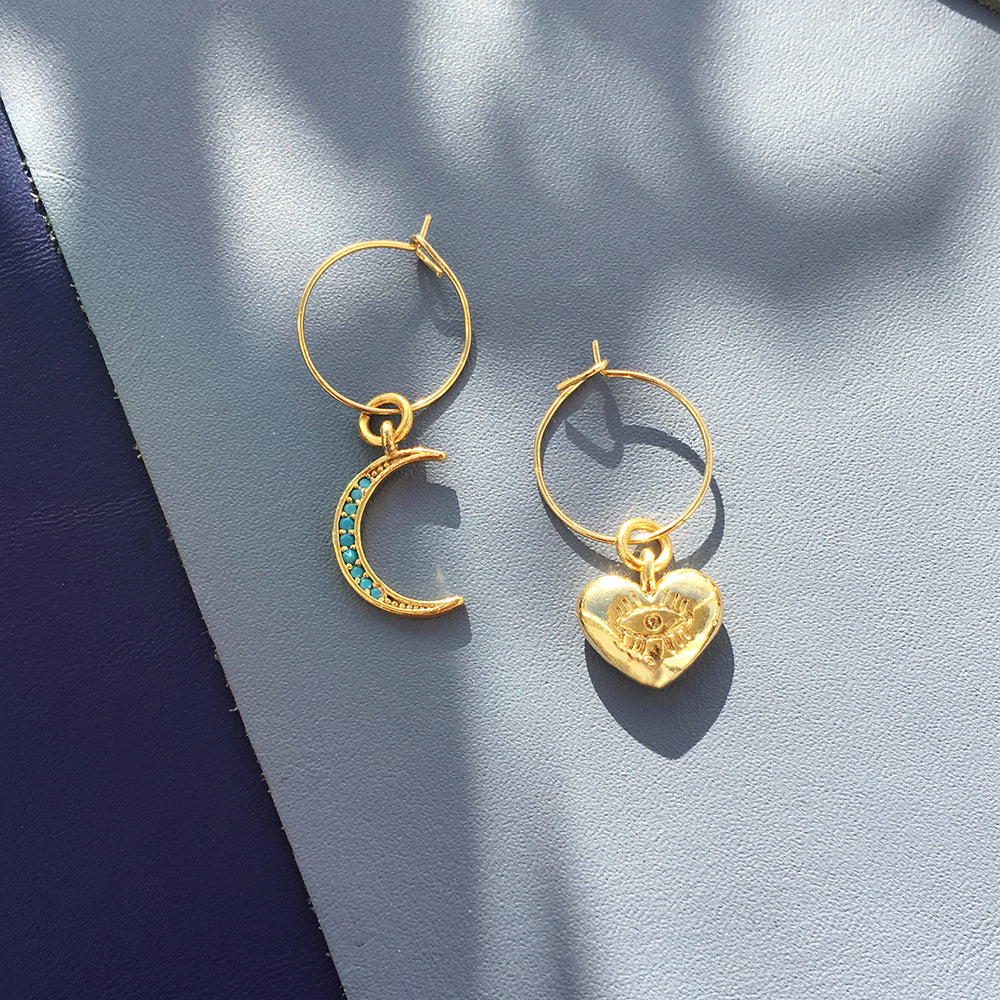 MOONLIT HEART Earrings by DalyaNis